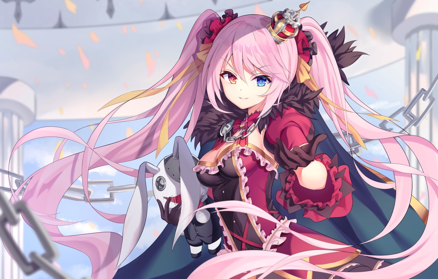 angel_no_shousou, gothic_lolita, heterochromia, kidou_sentai_iron_saga, lolita_fashion, slokai_(iron_saga)