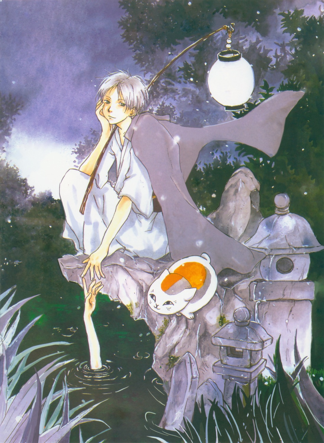 kimono, male, midorikawa_yuki, natsume_takashi, natsume_yuujinchou, neko, nyanko, robe
