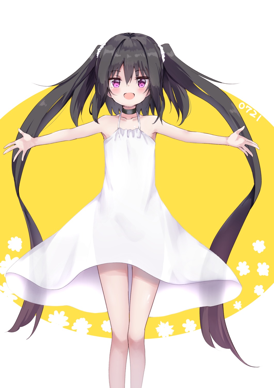 amano_(els573), dress, no_bra, nopan, note-chan, see_through, skirt_lift, summer_dress