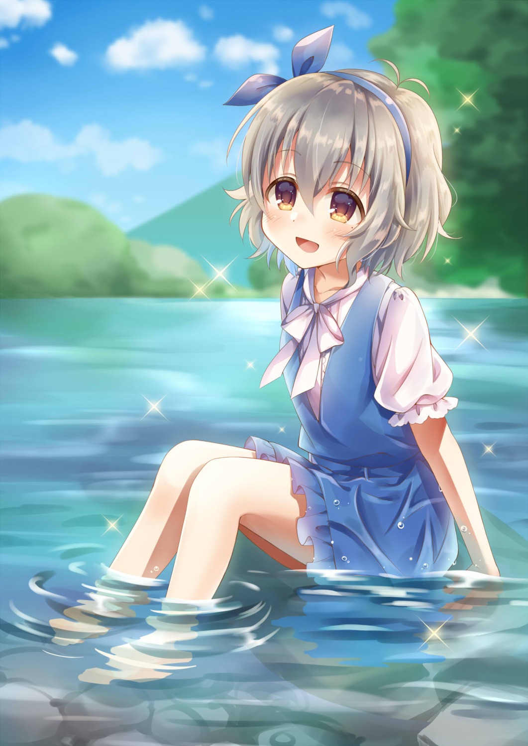 dress, hibiki_tooru, narumiya_yume, skirt_lift, the_idolm@ster, the_idolm@ster_cinderella_girls, wet