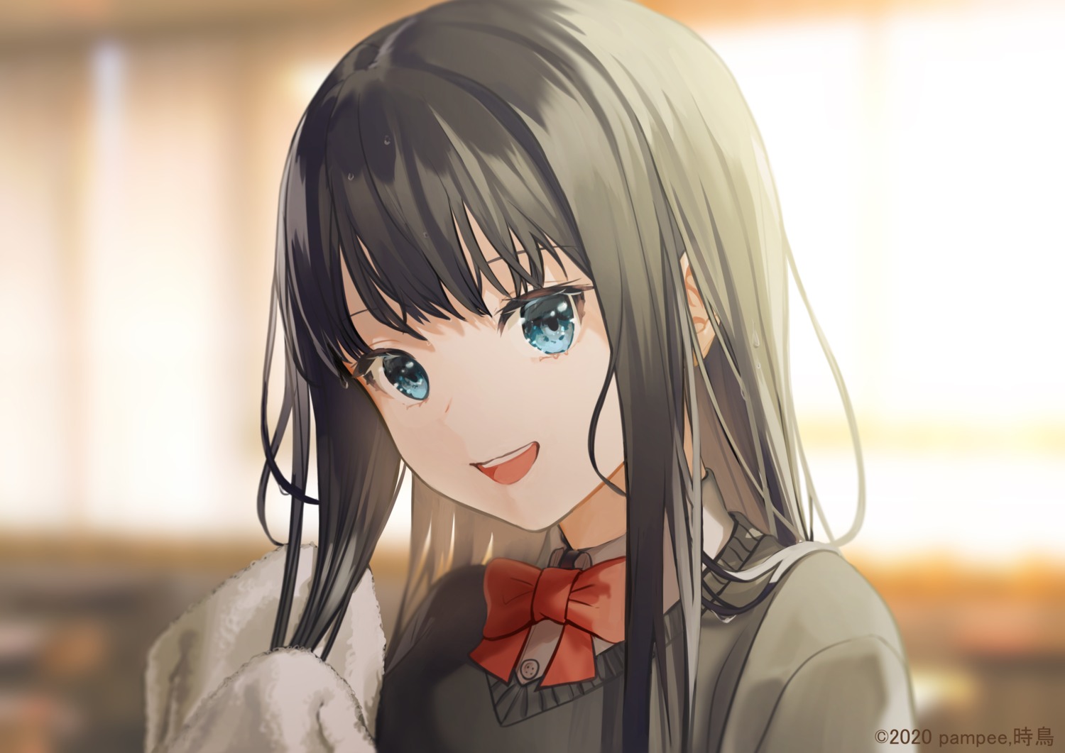 seifuku, shi_niao, sweater, towel, wet