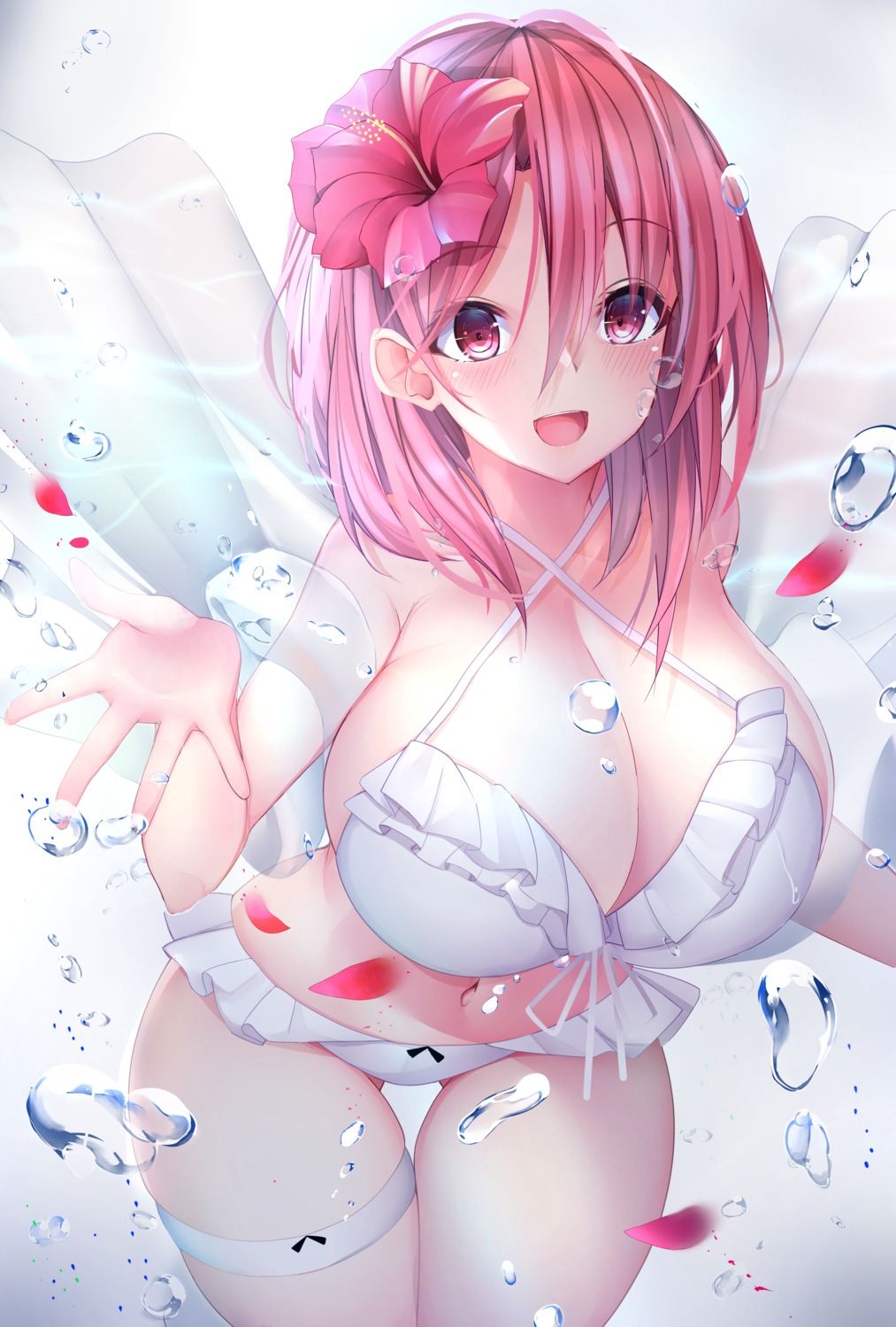 azur_lane, bikini, black_prince_(azur_lane), cleavage, g3_(g310b3), garter, swimsuits