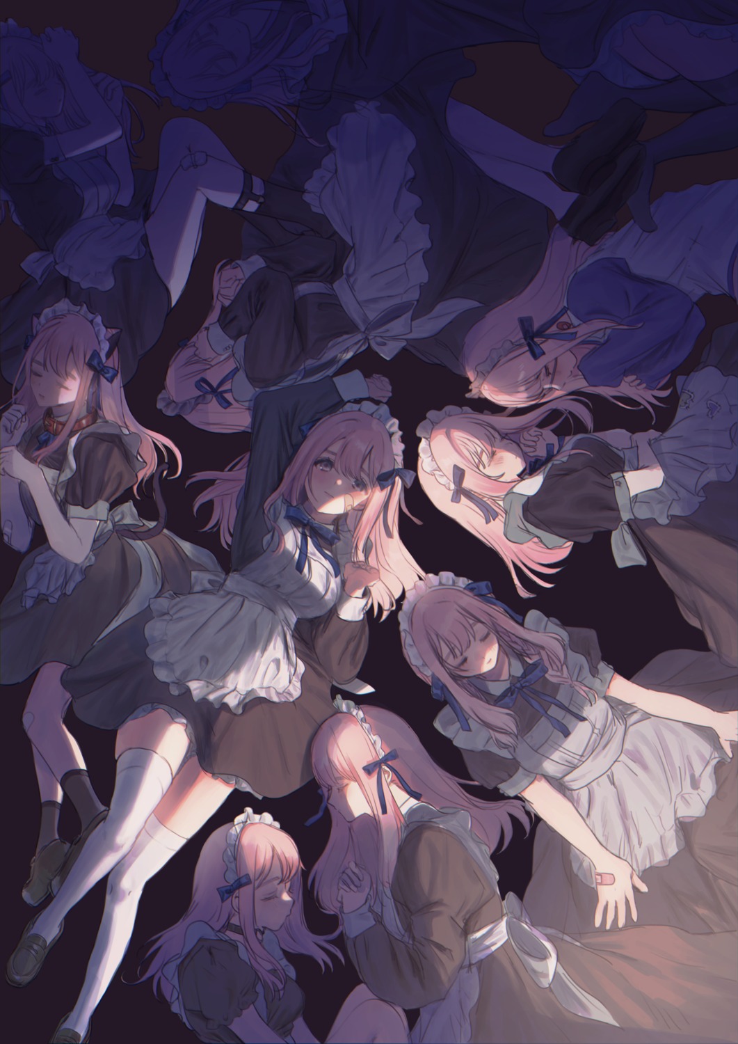 bandaid, maid, skirt_lift, thighhighs, youichi_(45_01)