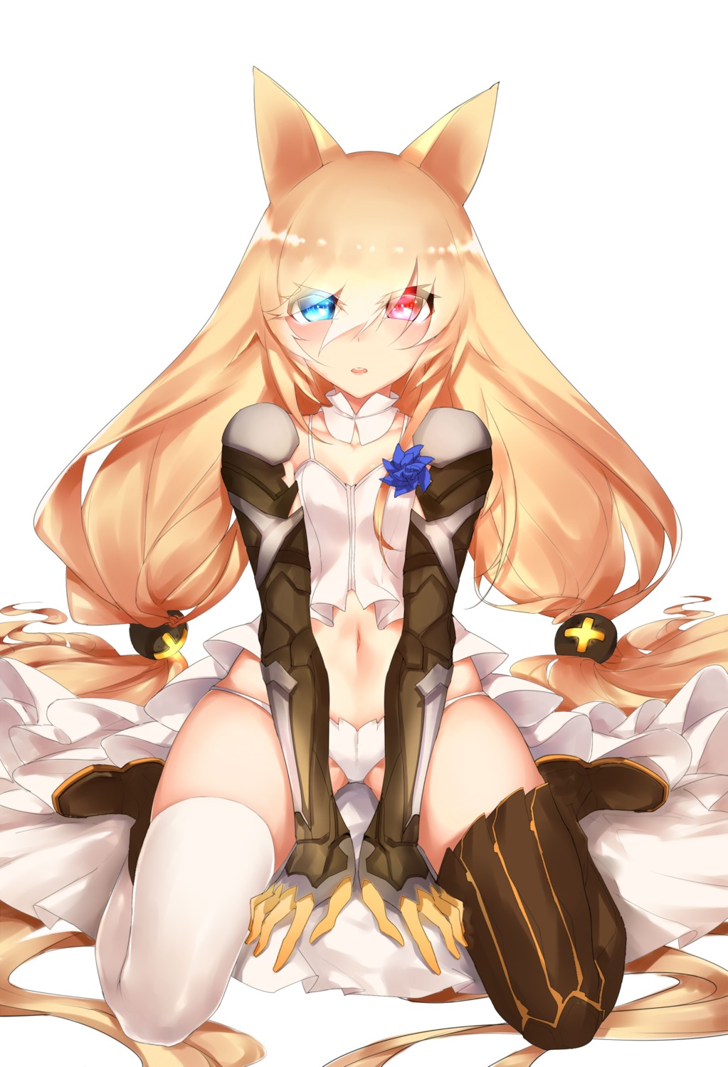 animal_ears, g41_(girls_frontline), girls_frontline, heterochromia, horz, mecha_musume, pantsu, thighhighs