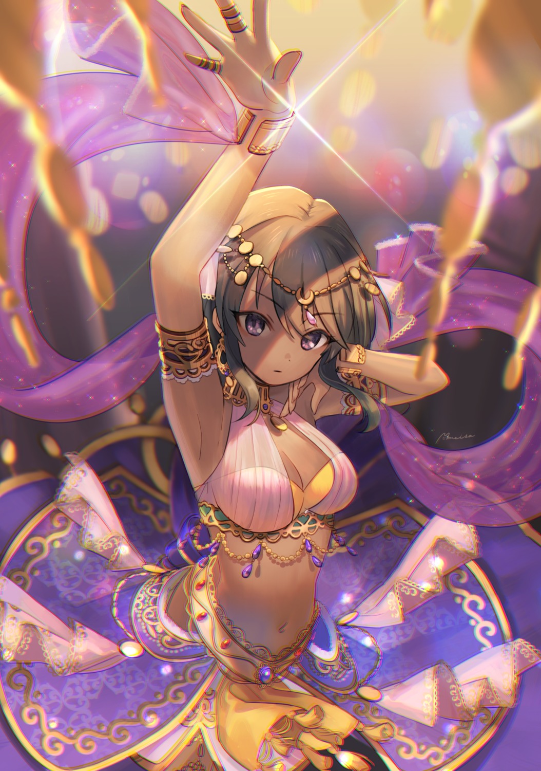 bra, cleavage, meisa_work, natalia_(idolm@ster), see_through, the_idolm@ster, the_idolm@ster_cinderella_girls