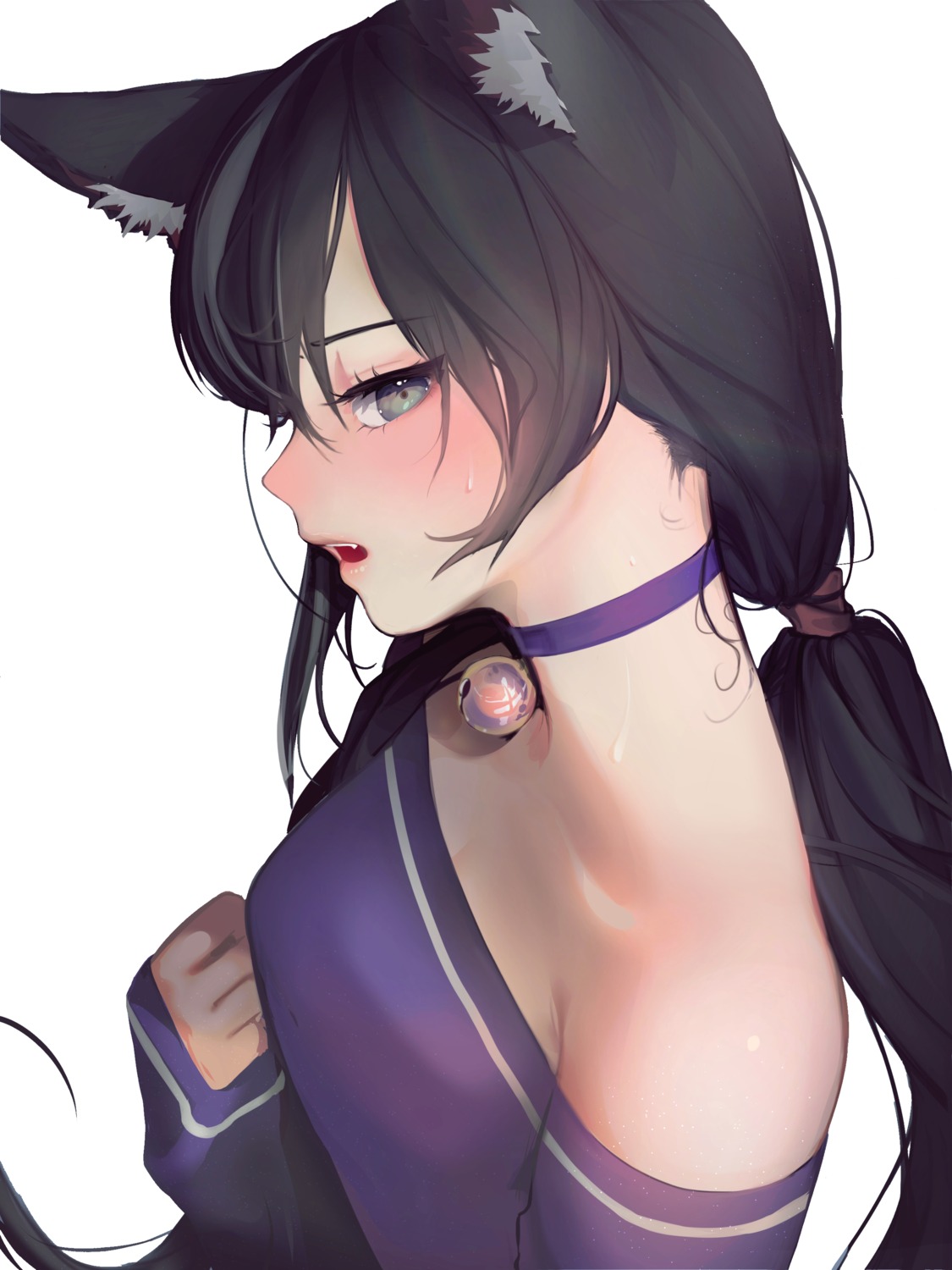 animal_ears, guunhanchi, karyl_(princess_connect), nekomimi, no_bra, princess_connect!, princess_connect!_re:dive