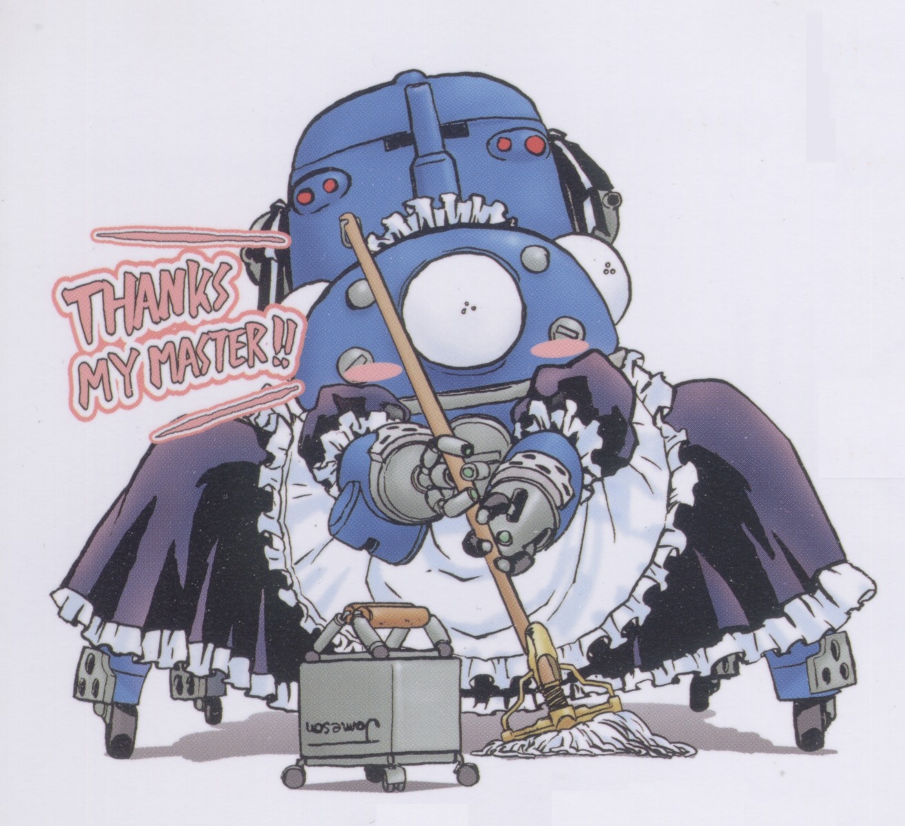 ghost_in_the_shell, maid, mecha, screening, shirow_masamune, tachikoma