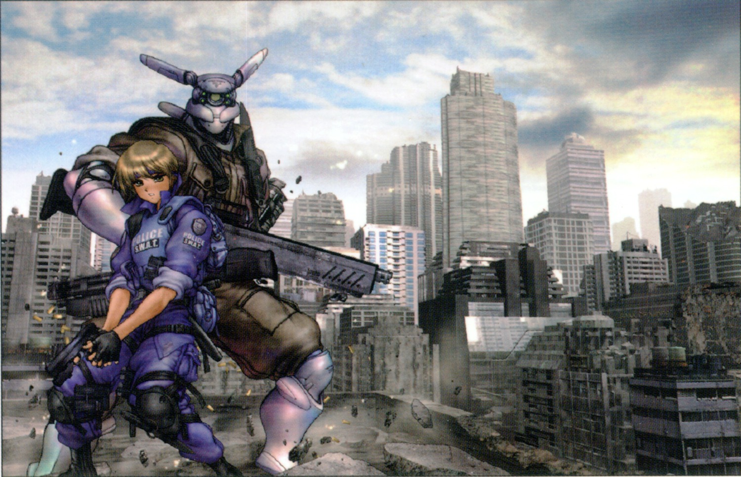 appleseed, briareos_hecatonchires, deunan_knute, gun, screening, shirow_masamune