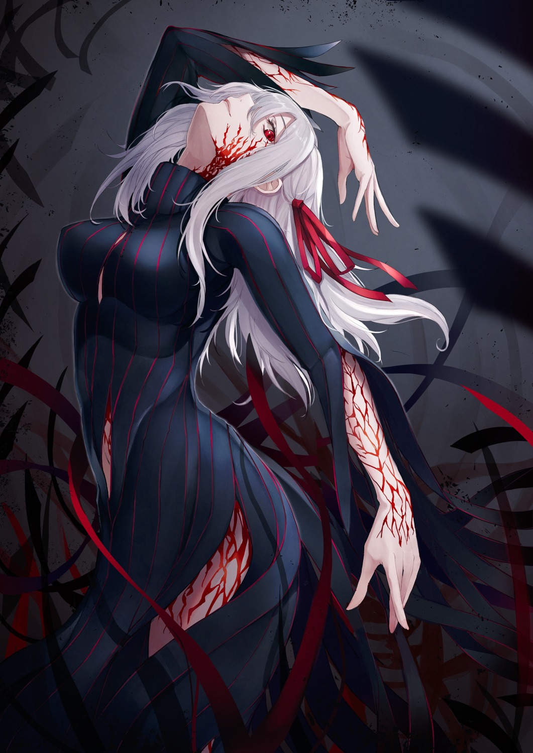dark_sakura, dress, fate/stay_night, marumoru, matou_sakura, tattoo