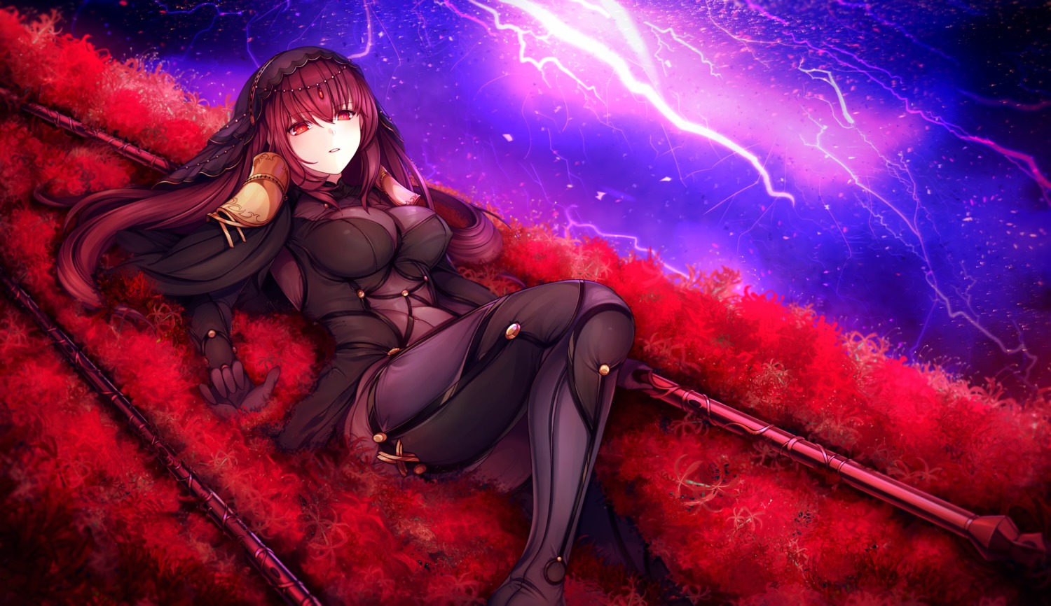 bodysuit, fate/grand_order, rlf_00, scathach_(fate), weapon