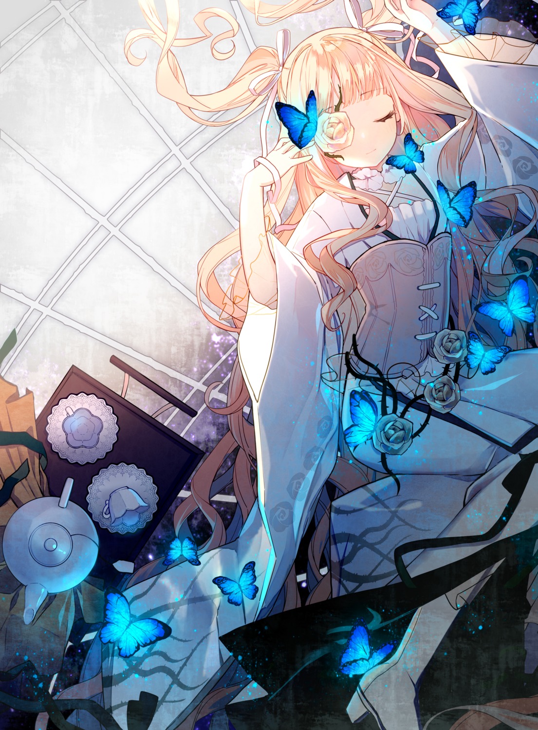 dress, eyepatch, heels, kakami_(pixiv7616827), kirakishou, rozen_maiden