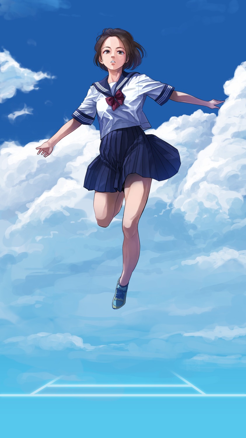 otsu_natsu, seifuku, skirt_lift