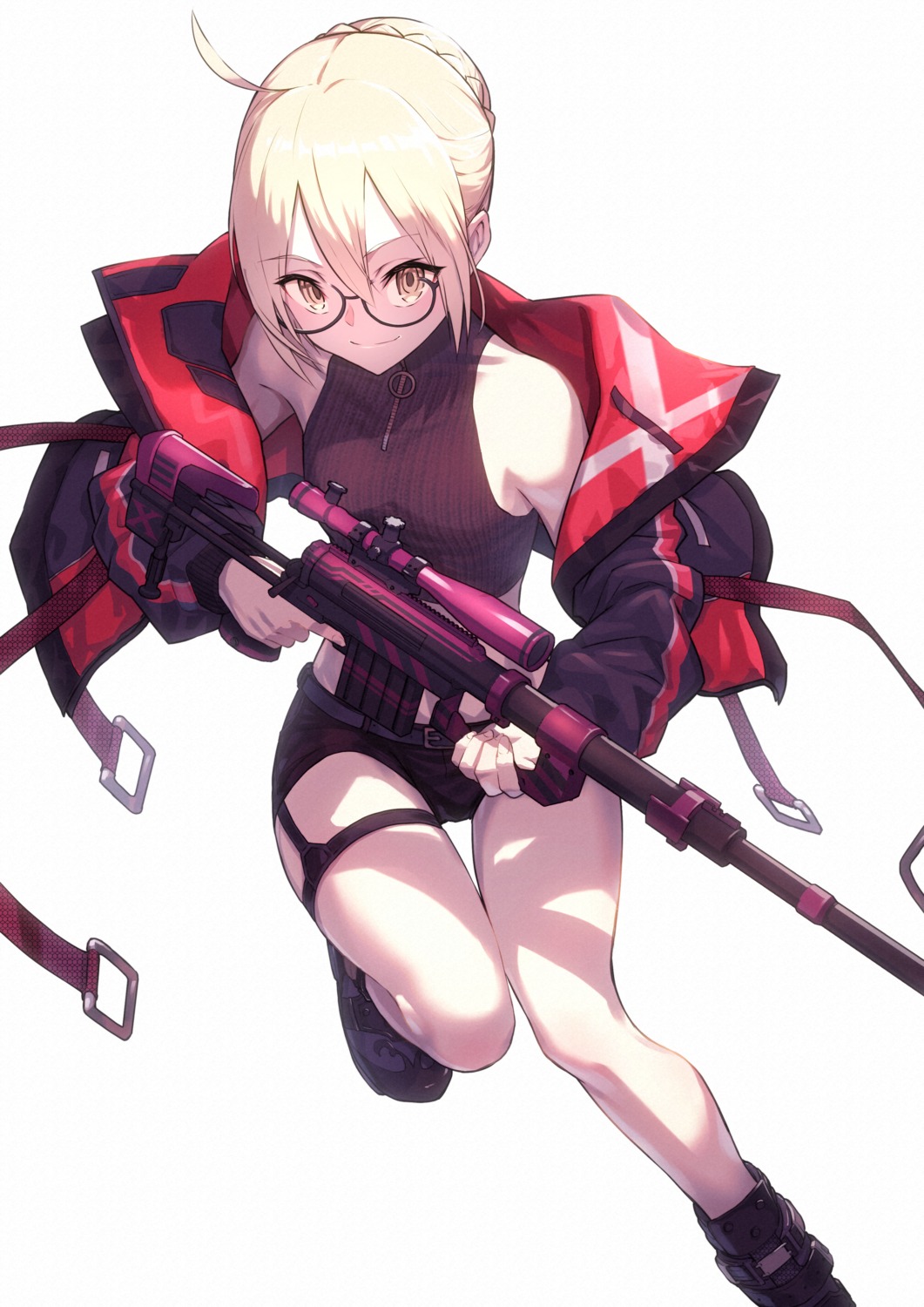 fate/grand_order, garter, gun, heroine_x_alter, megane, nakanishi_tatsuya