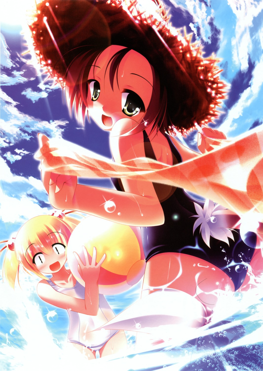 inuneko, matatapi, school_swimsuit, swimsuits