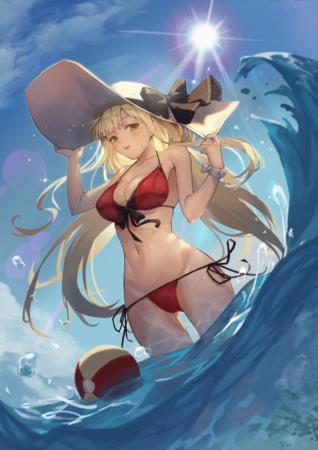 bacteria_101, bikini, blue_oath, hood_(blue_oath), swimsuits, wet