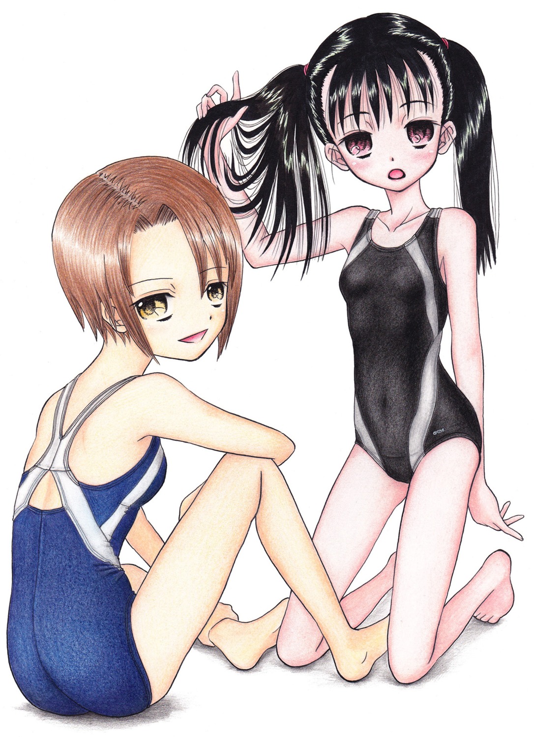 hidaka_medaka, swimsuits