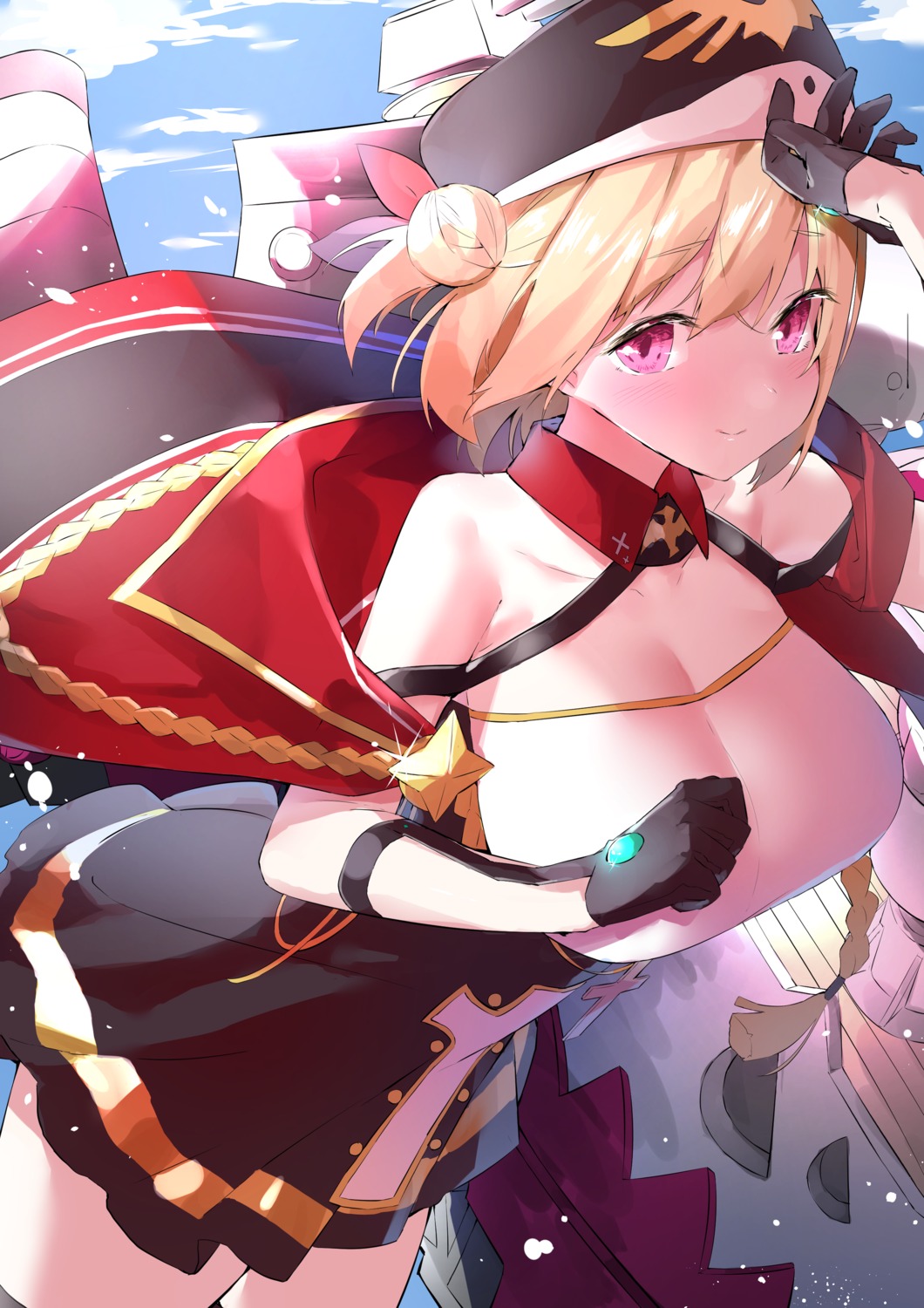 azur_lane, cleavage, cotton, leipzig_(azur_lane), uniform