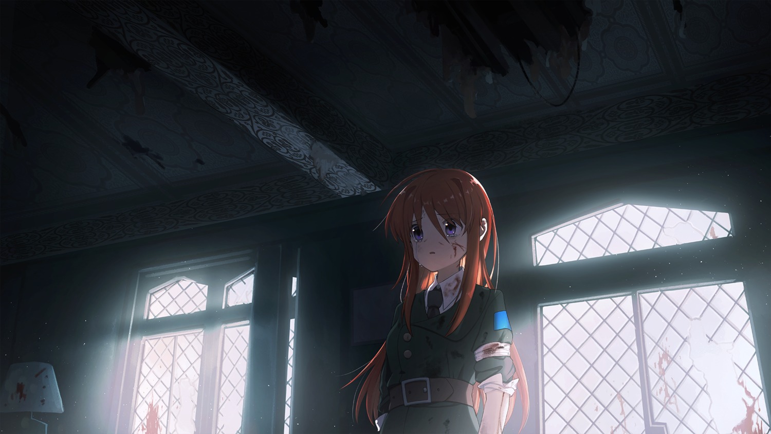 bandages, blood, kareido_(kaleidoscope), uniform