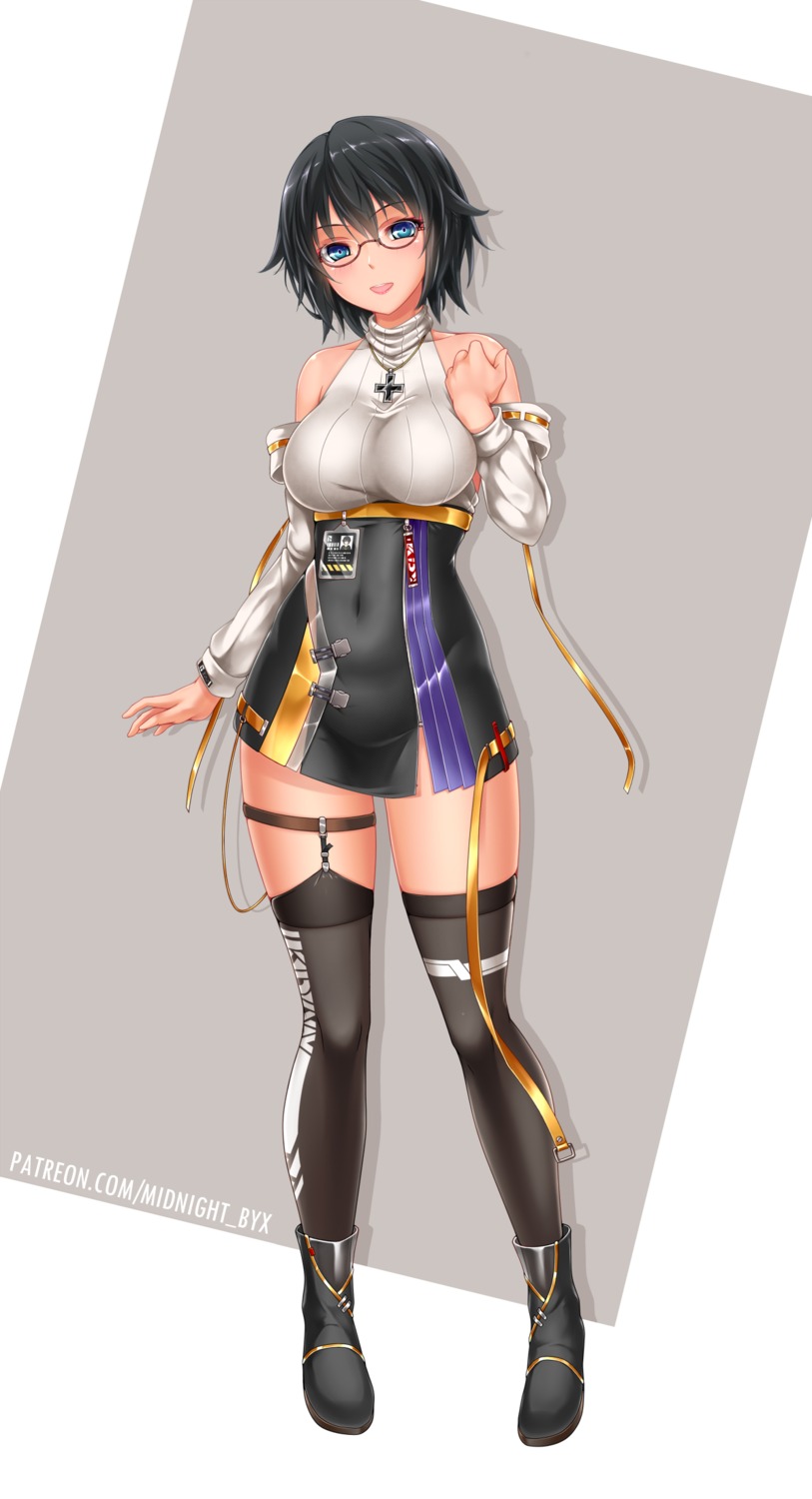garter, megane, midnight, stockings, thighhighs