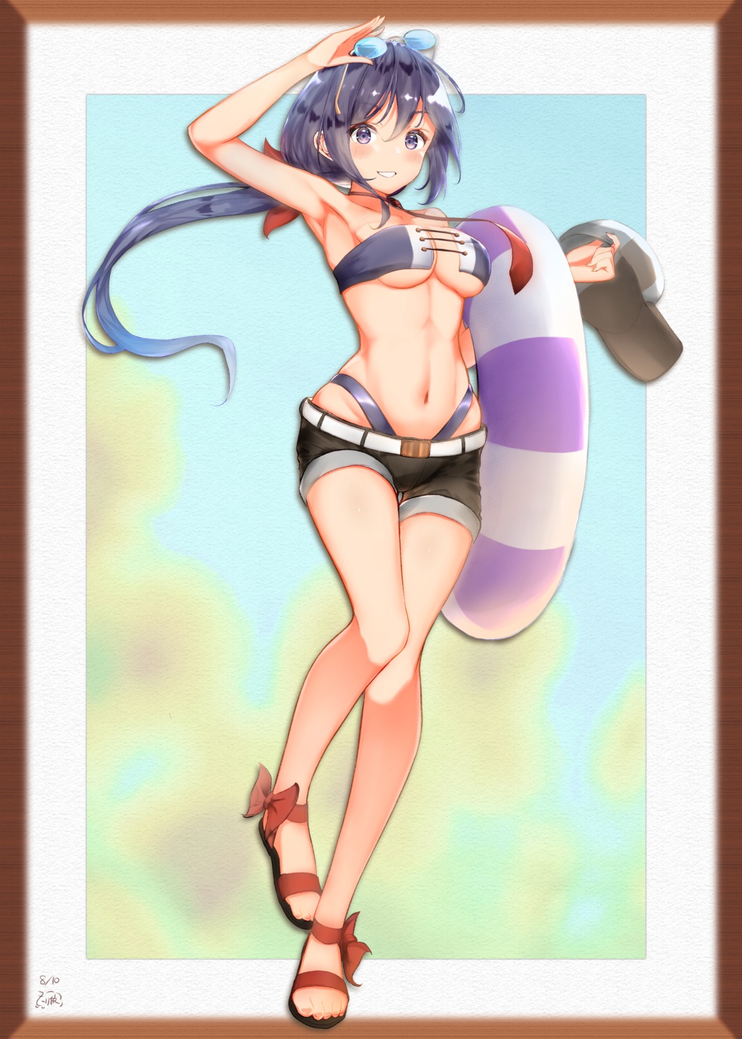 ariake_(kancolle), bikini, kantai_collection, megane, shanghmely, swimsuits