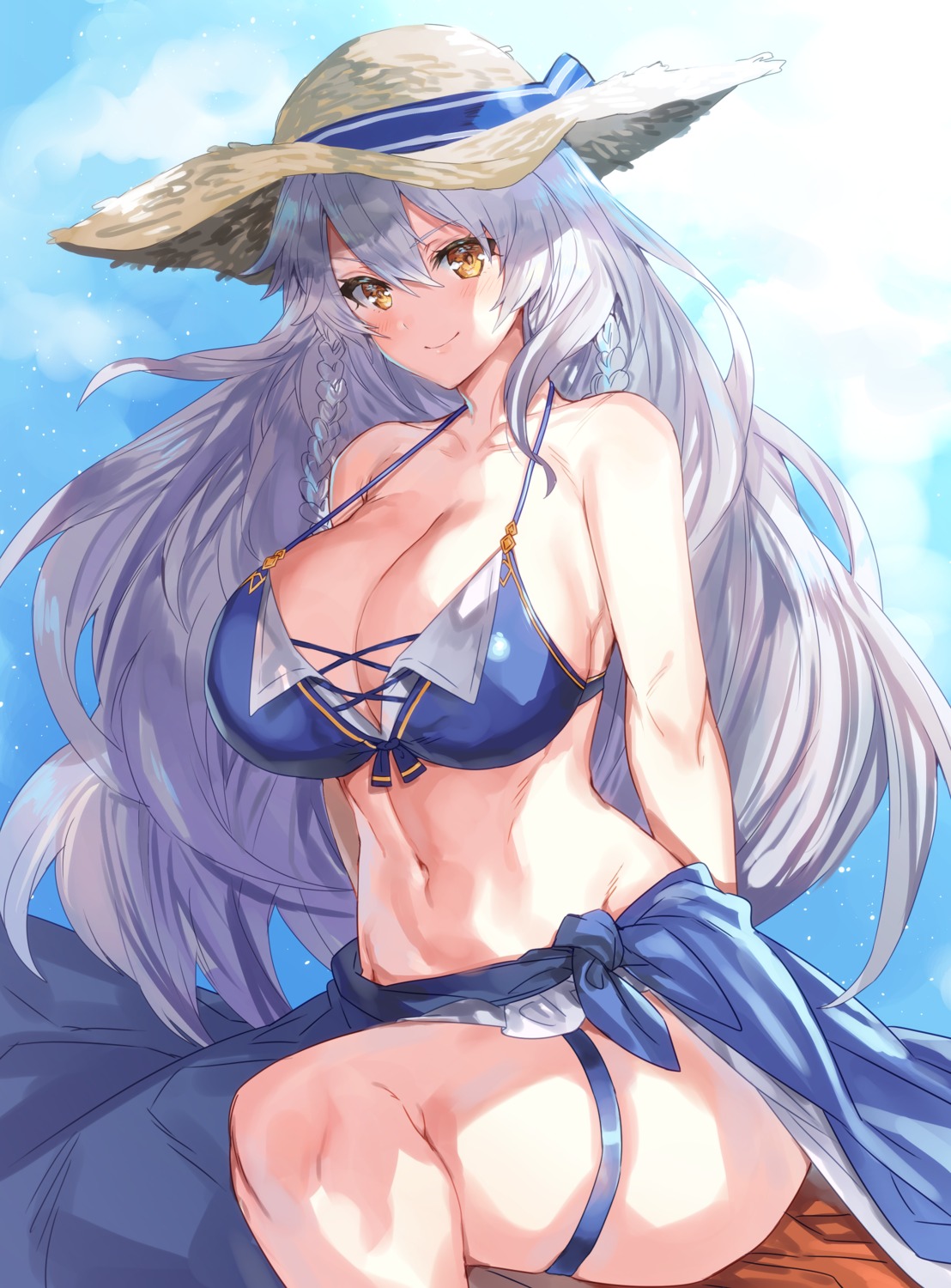 bikini_top, enoki_yukimi, garter, granblue_fantasy, silva_(granblue_fantasy), swimsuits