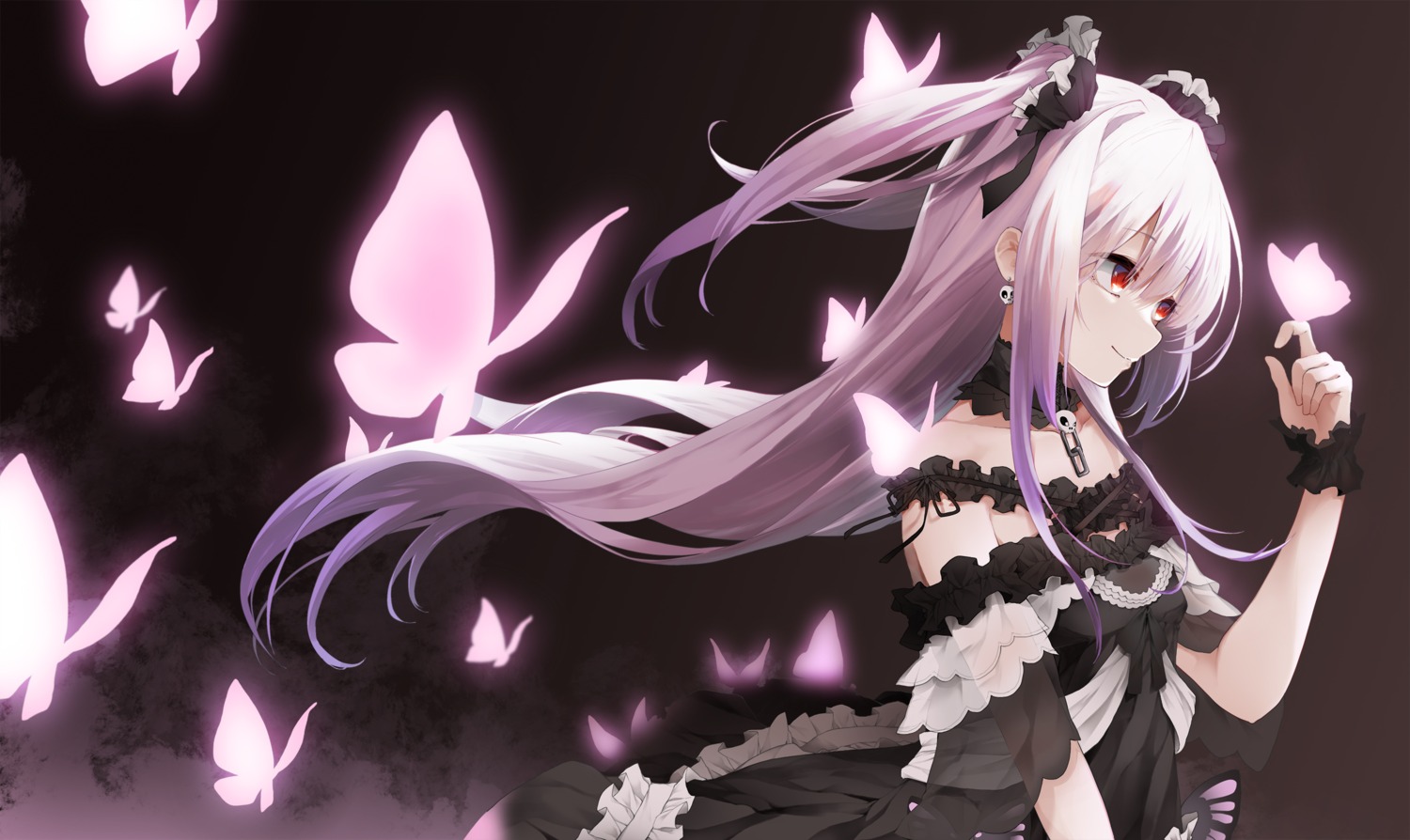 hololive, lolita_fashion, skirt_lift, toto_(kuro_toto), uruha_rushia