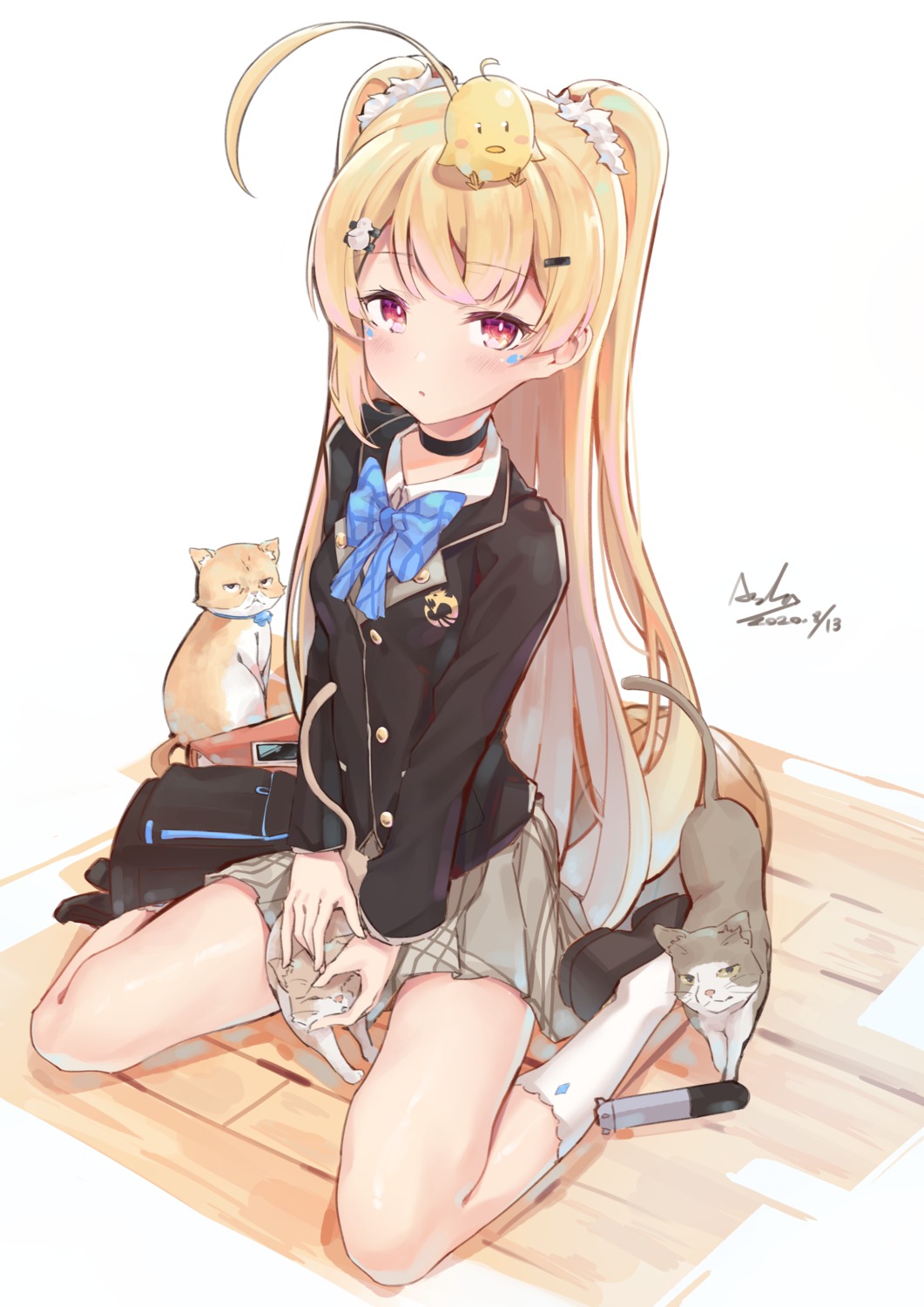 asla_yu, azur_lane, eldridge_(azur_lane), manjuu_(azur_lane), neko, seifuku