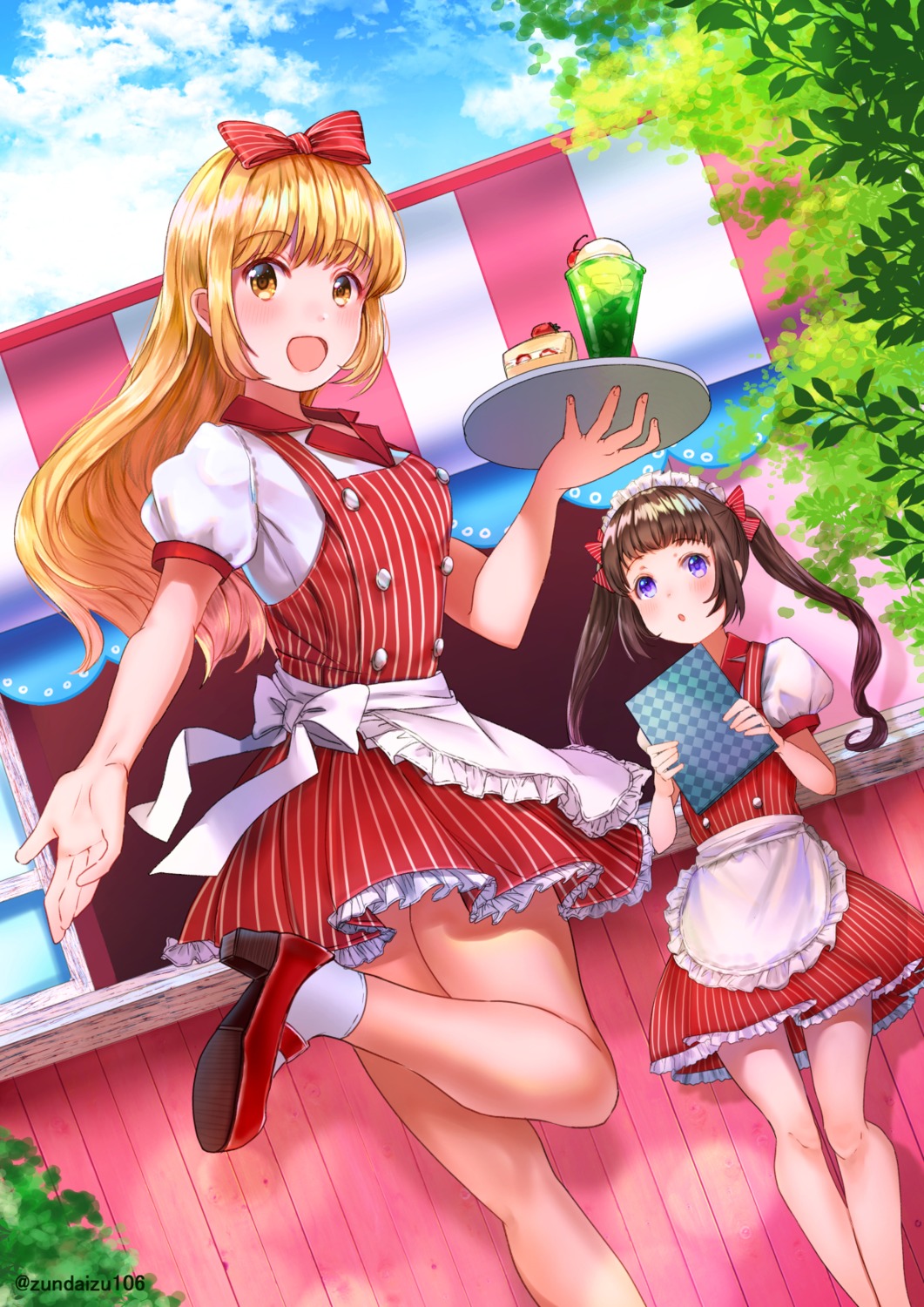 heels, maid, soramame_tomu, waitress