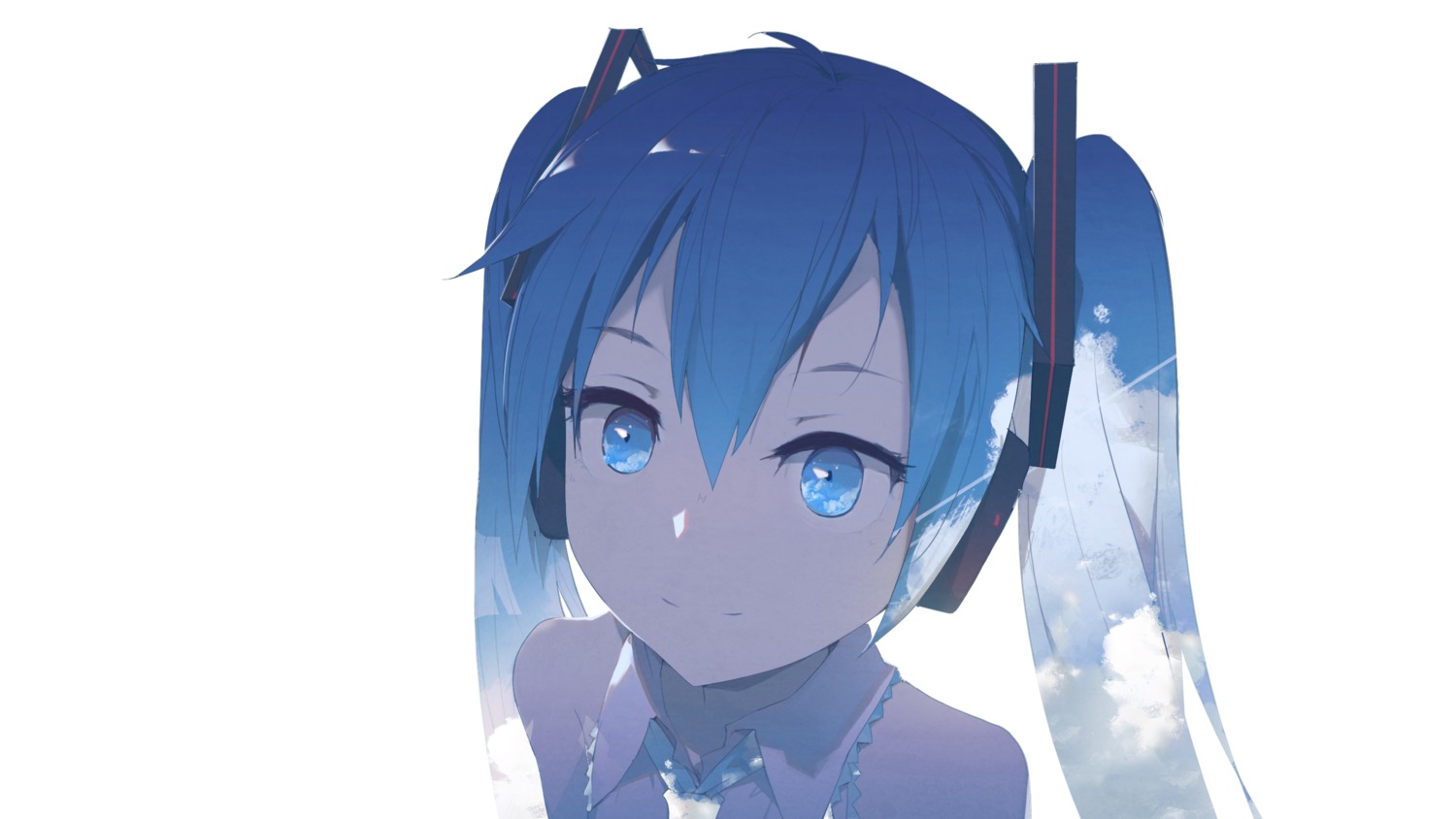 hatsune_miku, headphones, kieed, vocaloid, wallpaper