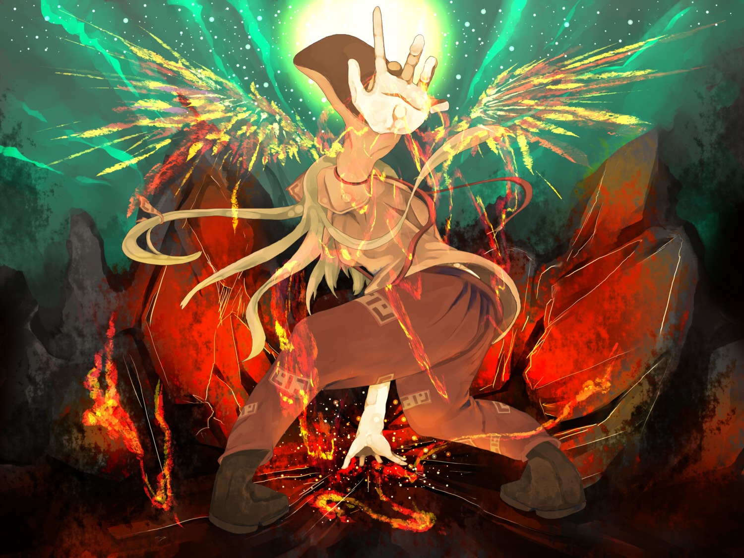 fujiwara_no_mokou, shinta, touhou