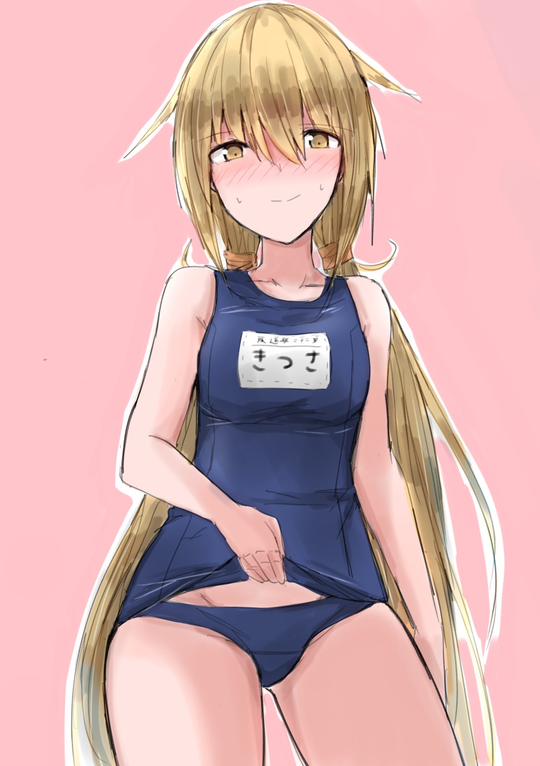 kamaboko_senshi, kantai_collection, satsuki_(kancolle), school_swimsuit, swimsuits
