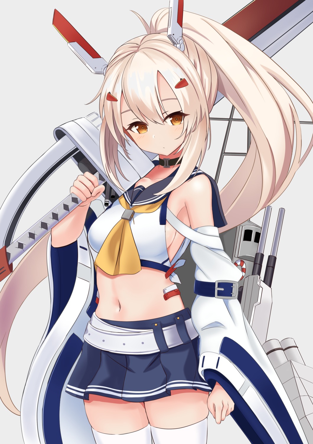 ayanami_(azur_lane), azur_lane, john_manjirou_(love-love-happy21), seifuku, sword, thighhighs