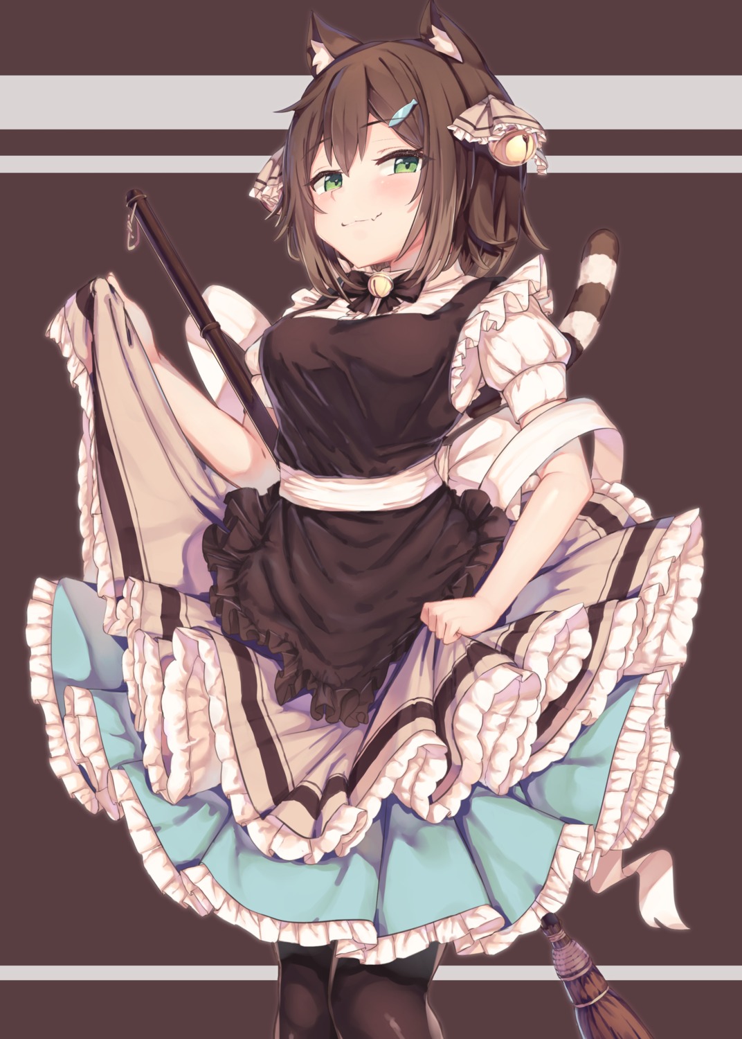 animal_ears, jiyasumocomoco, nijisanji, skirt_lift, tail