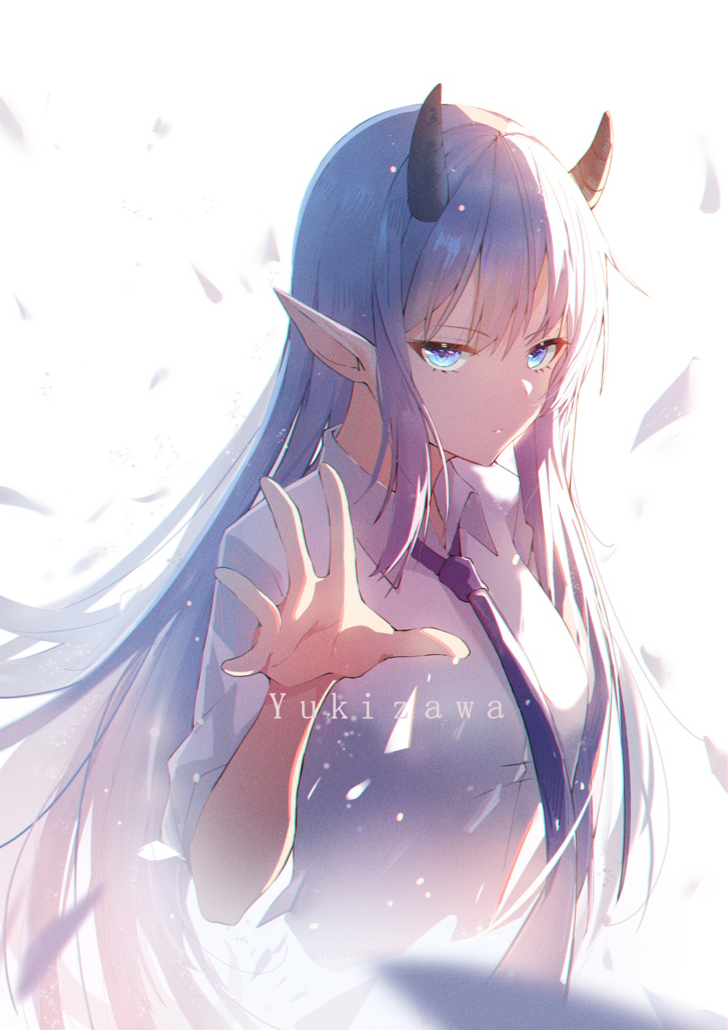 horns, pointy_ears, yukizawa