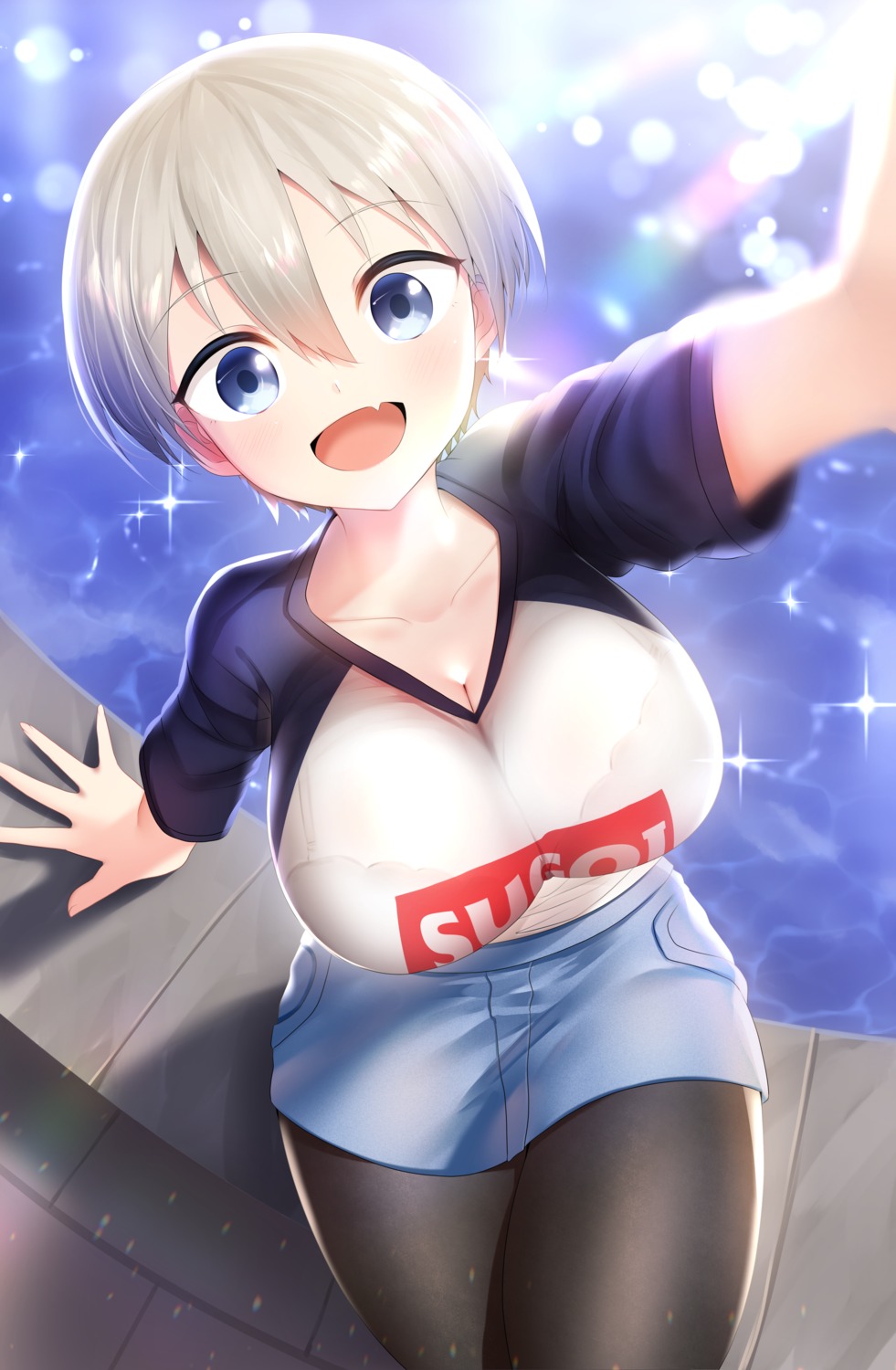 bra, cleavage, pantyhose, see_through, tsukimaru, uzaki-chan_wa_asobi_tai!, uzaki_hana