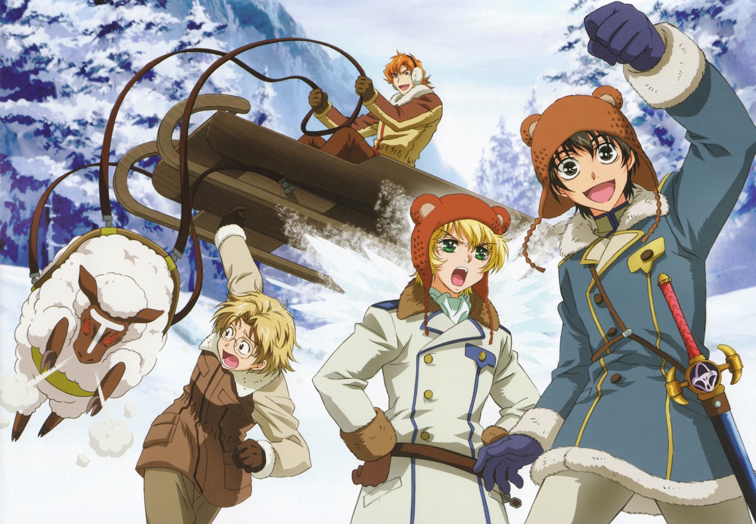 kyou_kara_maou, male, murata_ken, shibuya_yuuri, wolfram_von_bielefeld, yozak_gurrier