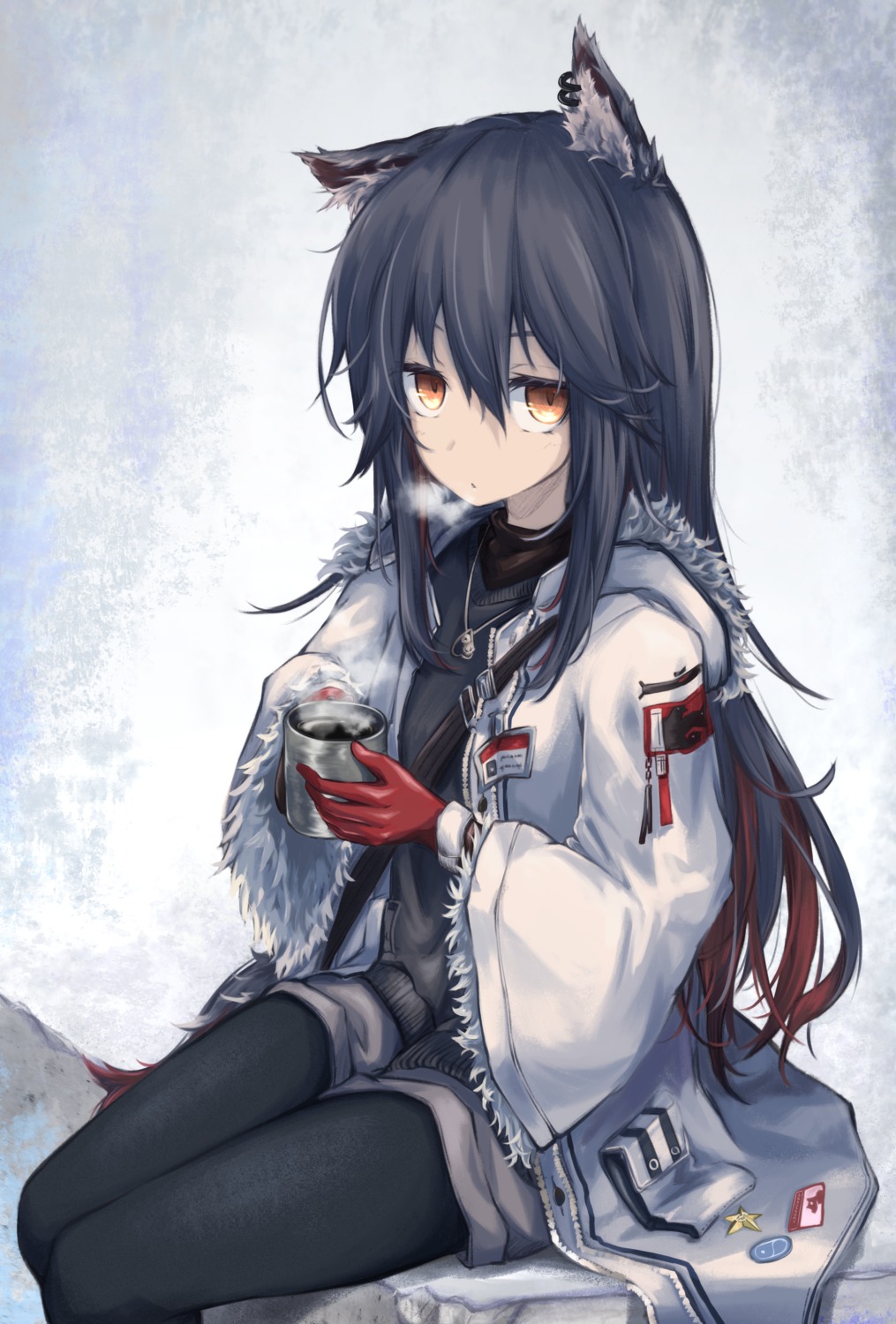 animal_ears, arknights, lit_ter, pantyhose, tail, texas_(arknights)