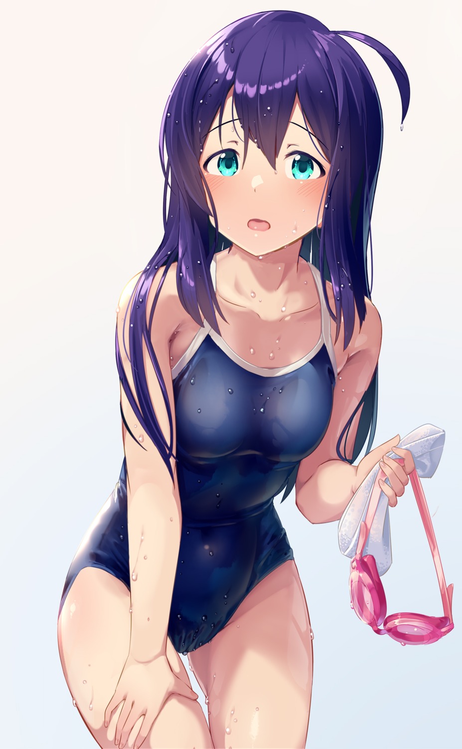 cameltoe, mochizuki_anna, school_swimsuit, swimsuits, the_idolm@ster, the_idolm@ster_million_live!, wet, yoshika_(music480069)