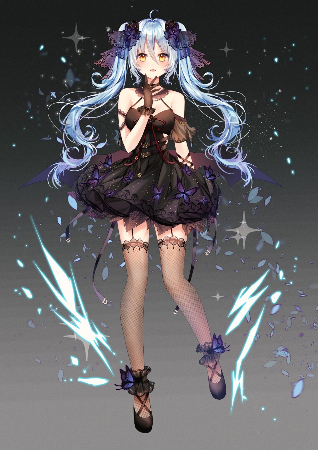 dress, fishnets, king's_raid, lolita_fashion, sonia_(king's_raid), stockings, taya_oco, thighhighs