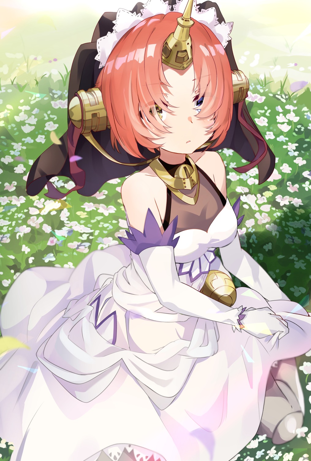 armor, dress, fate/grand_order, frankenstein's_monster_(fate), horns, same_(sendai623)