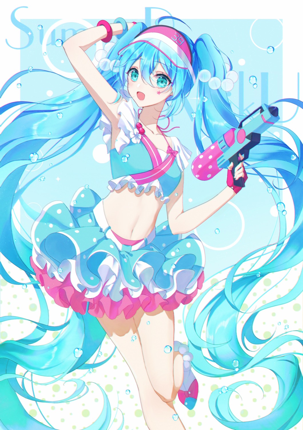 gun, hatsune_miku, osagelts1213, vocaloid