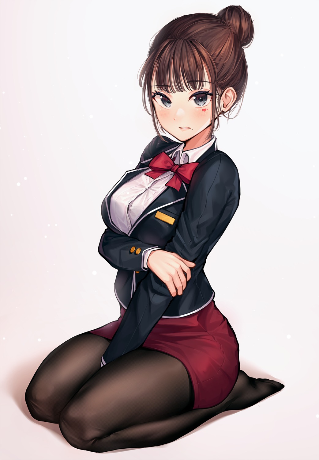 hakushoku_n, pantyhose, seifuku