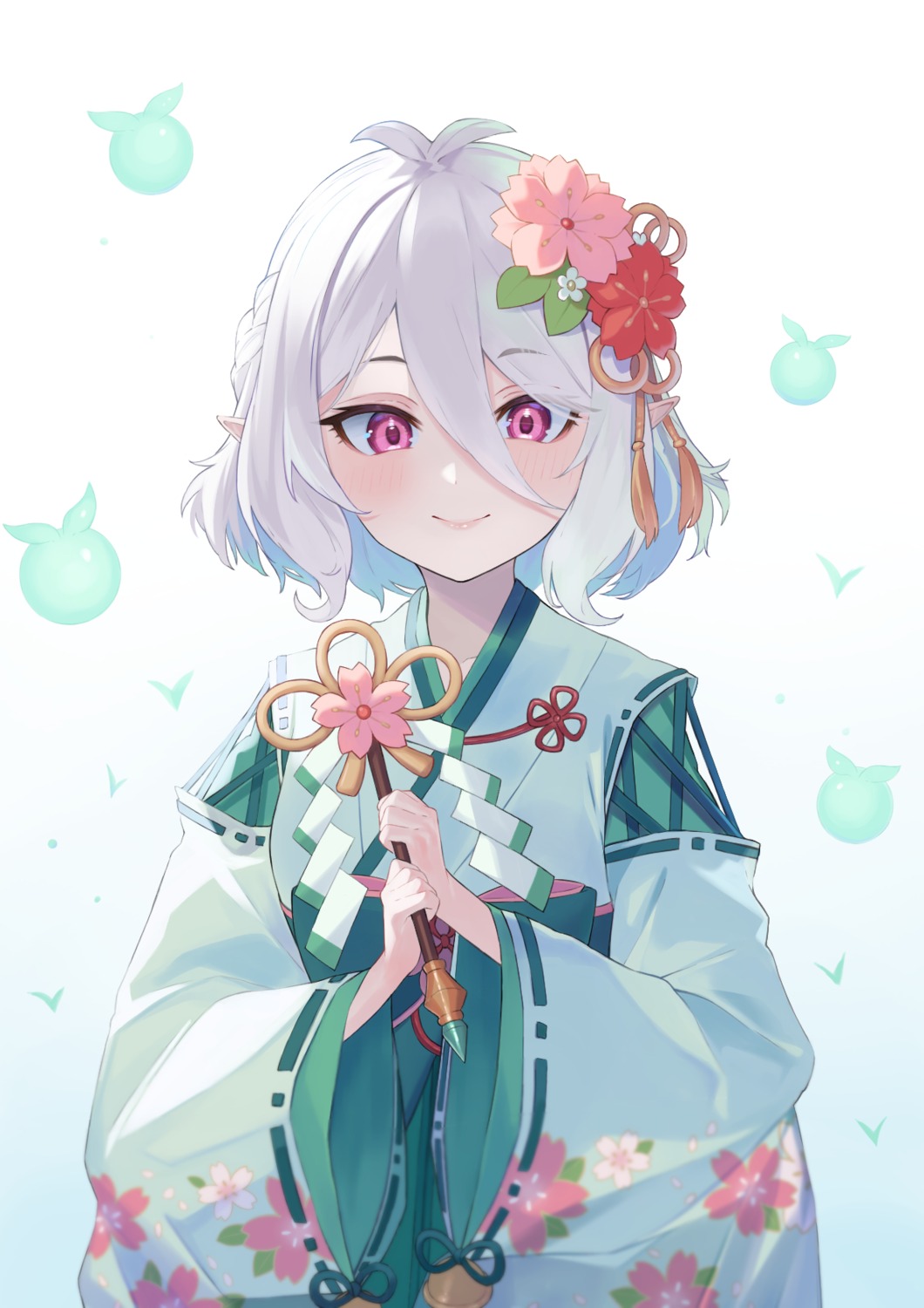 japanese_clothes, kokkoro, pointy_ears, princess_connect!, princess_connect!_re:dive, shimon_(31426784)