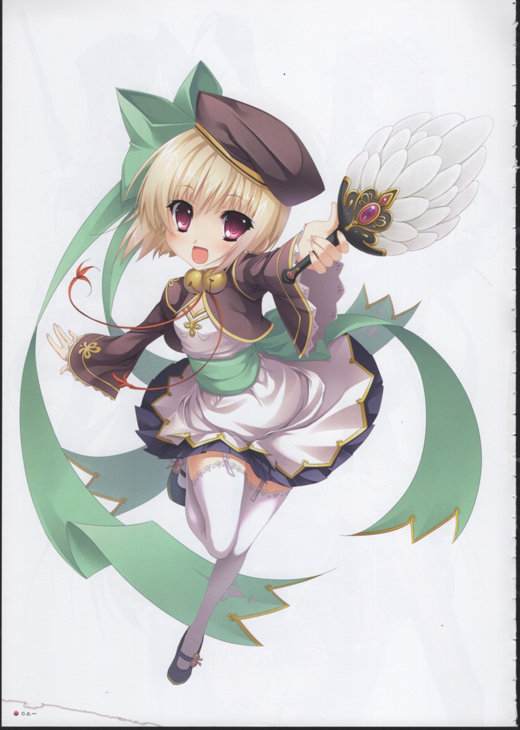 asian_clothes, baseson, katagiri_hinata, koihime_musou, raw_scan, shokatsuryou, skirt_lift, stockings
