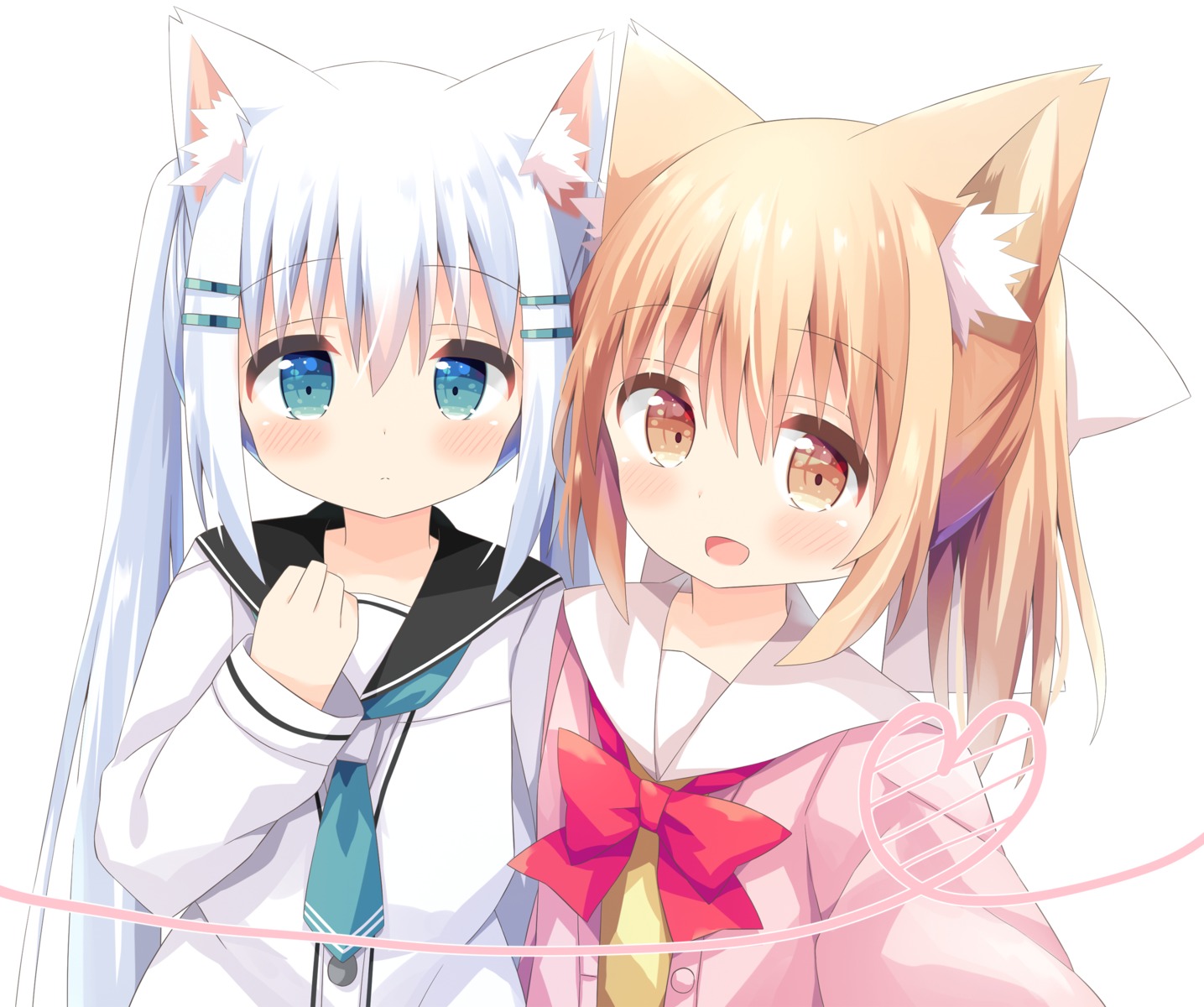 animal_ears, nakkar, seifuku, tail