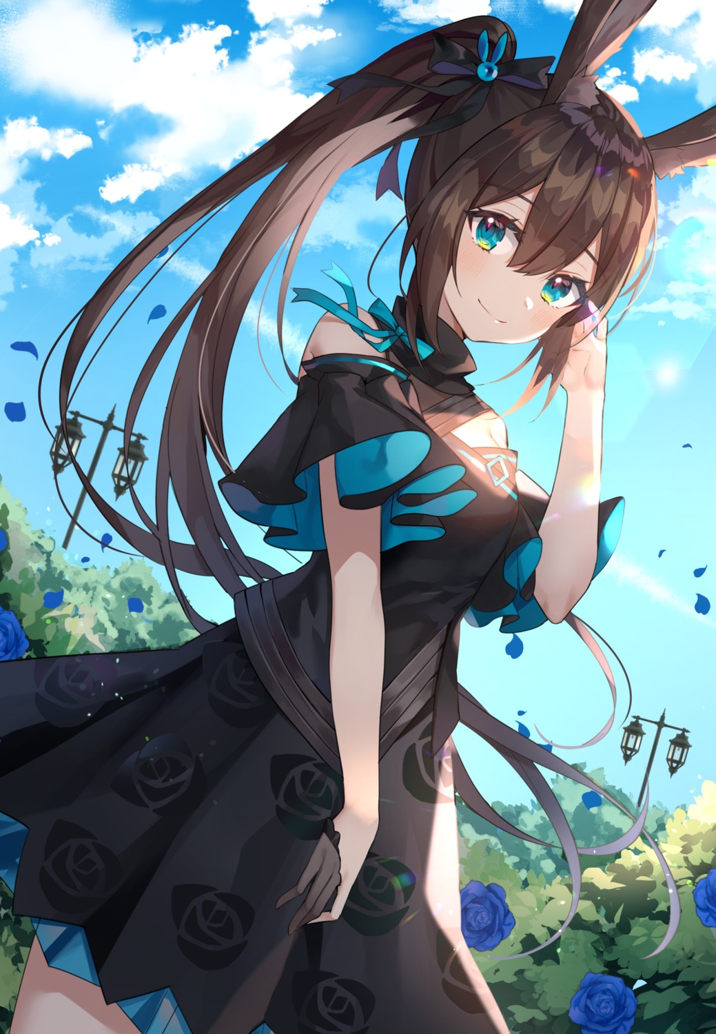 amiya_(arknights), animal_ears, arknights, bunny_ears, churi_(oxxchurixxo), dress