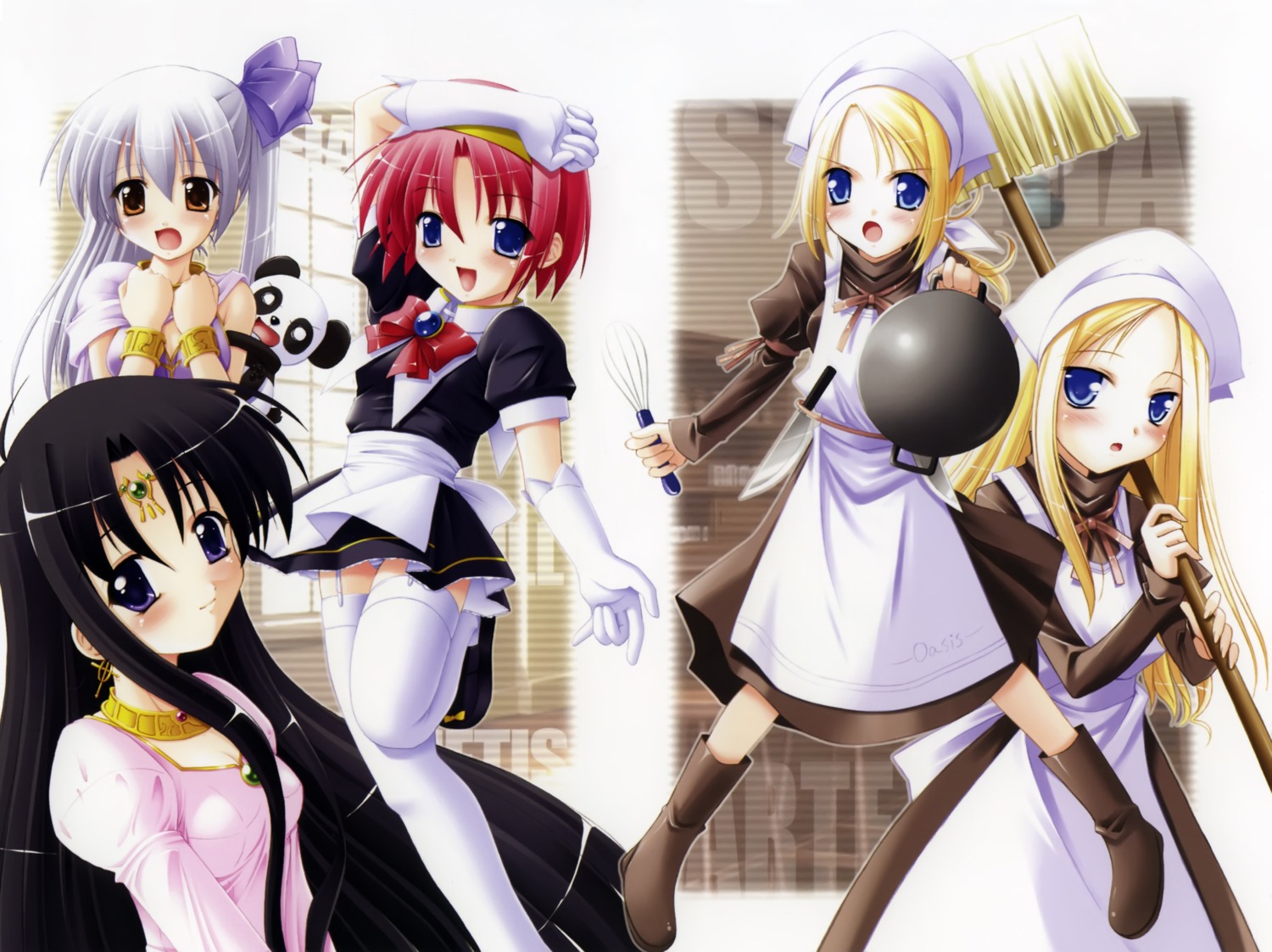 cleavage, cradlesong_~kinou_ni_kanaderu_ashita_no_uta~, dress, ko~cha, maid, nakiusa, pantsu, shimapan