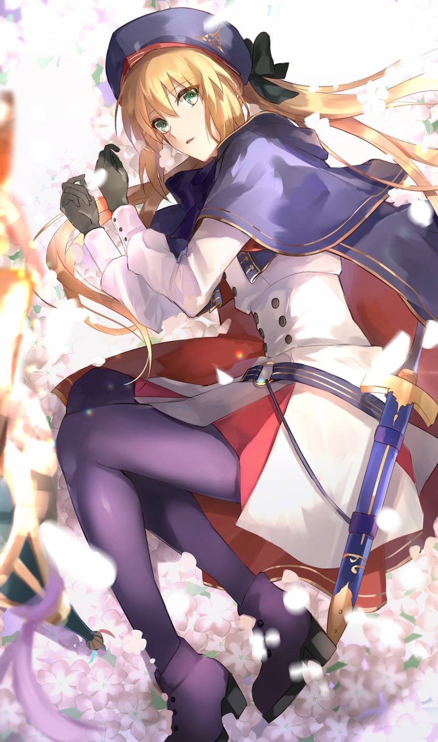 artoria_caster_(fate), fate/grand_order, heels, hoshi_rasuku, pantyhose, sword, uniform