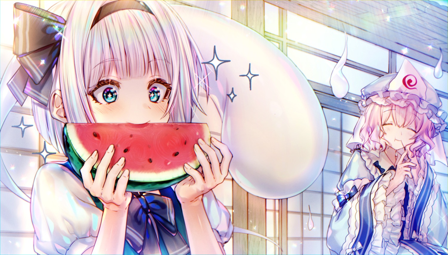 here_(hr_rz_ggg), konpaku_youmu, myon, saigyouji_yuyuko, touhou