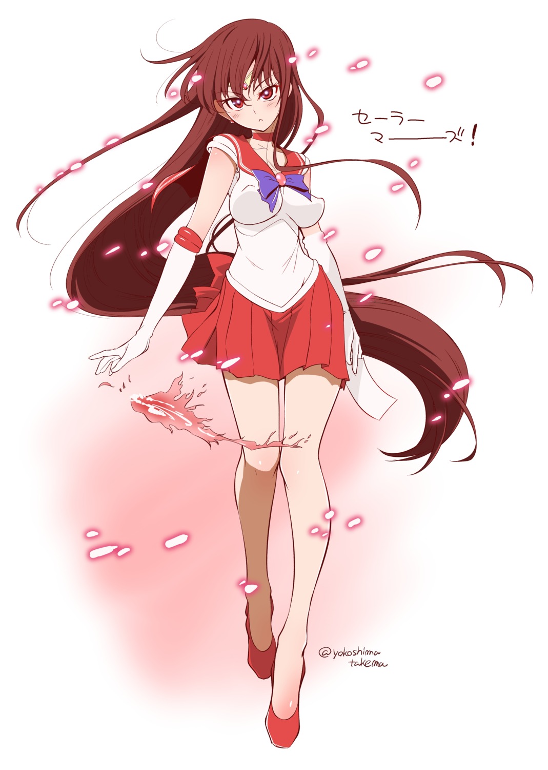 bishoujo_senshi_sailor_moon, erect_nipples, hino_rei, seifuku, yokoshima_takemaru